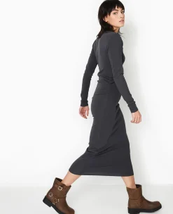 Pimkie Robe^Robe Longue Moulante Avec Fronces Côtés -