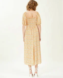 Pimkie Robe^Robe Midi Manches Ballons Motifs Fleurs -