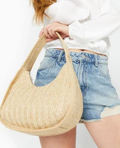 Pimkie Sac^Sac Demi-lune En Raphia -