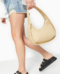 Pimkie Sac^Sac Demi-lune En Raphia -