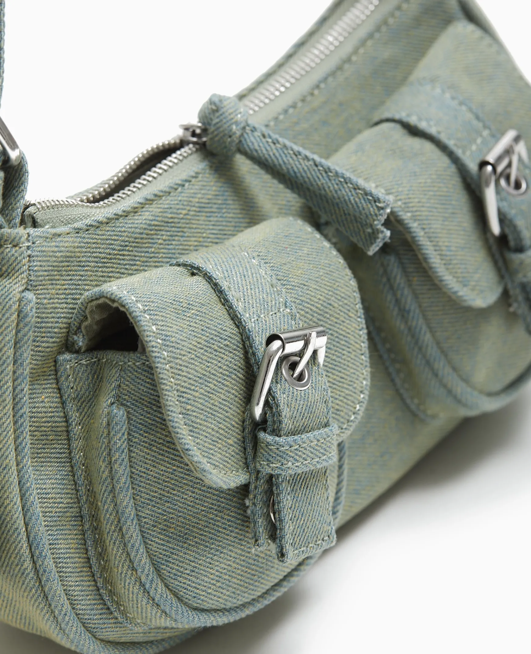 Pimkie Sac^Sac Multipoche En Jean Effet Dirty -