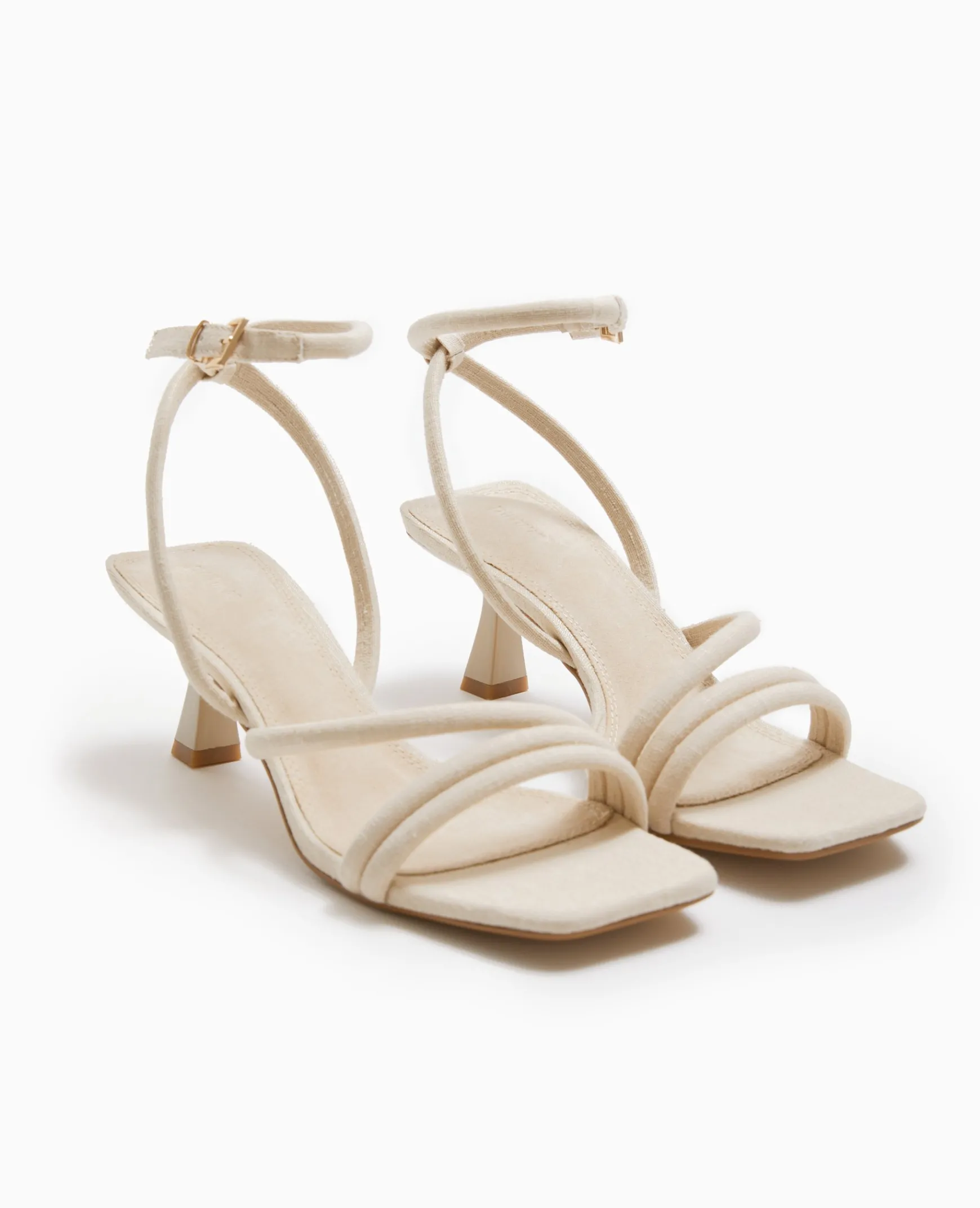 Pimkie Sandales À Talons^Sandales à Talon Tissu Effet Lin -