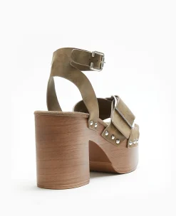 Pimkie Sandales À Talons^Sandales Plateformes Semelles Effet Bois -
