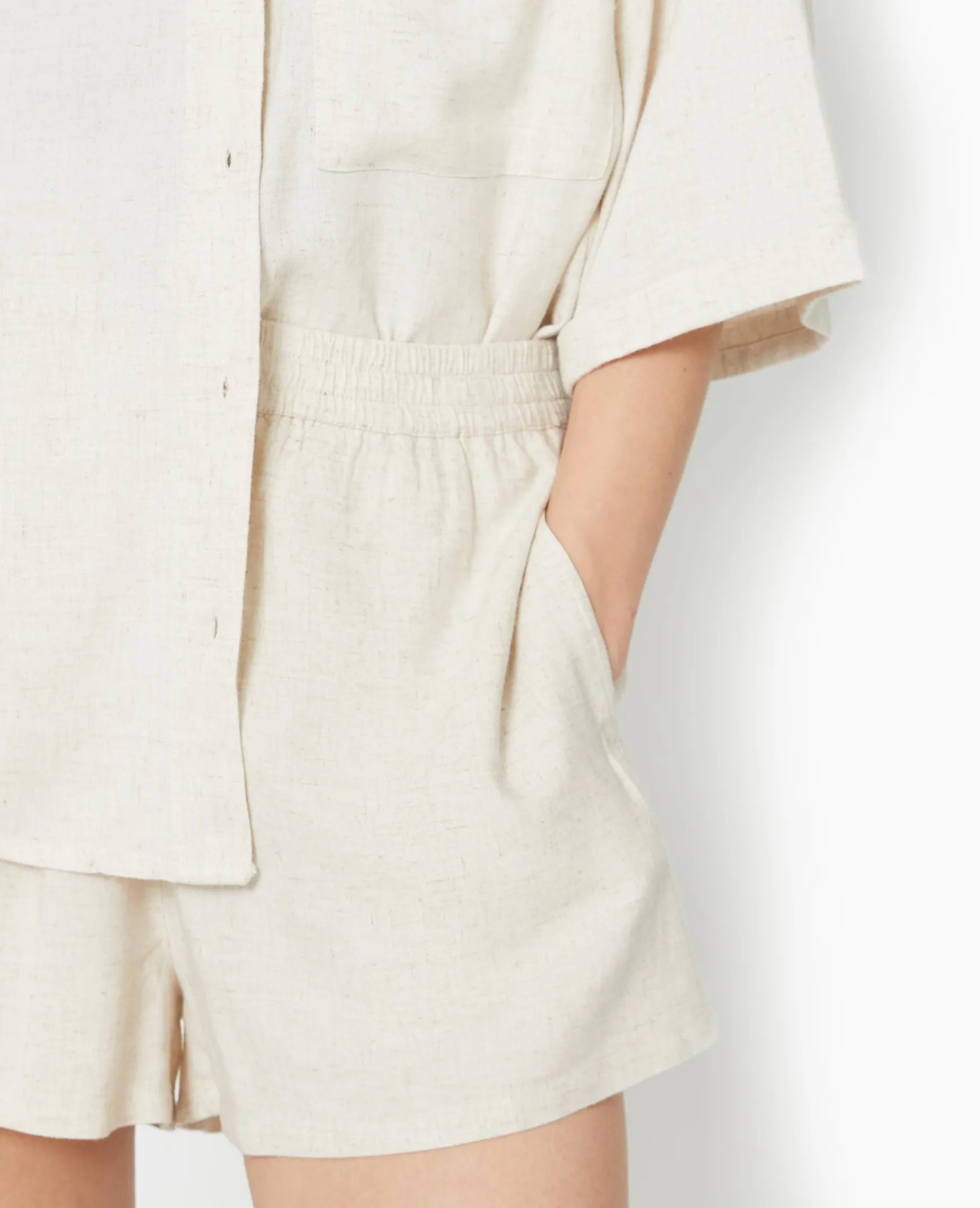 Pimkie Toute La Collection|Short^Short Court Taille élastiquée Avec Lin -