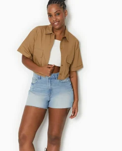 Pimkie Pimkie Positive|Short^Short En Jean Bas Coupés -