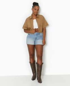 Pimkie Pimkie Positive|Short^Short En Jean Bas Coupés -