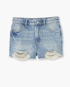Pimkie Pimkie Positive|Short^Short En Jean Coupé Effet Destroy -