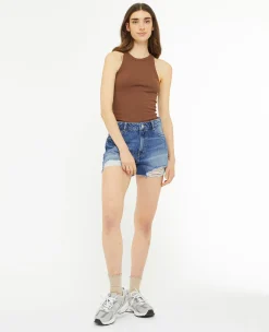 Pimkie Toute La Collection|Pimkie Positive^Short En Jean Coupé Effet Destroy -