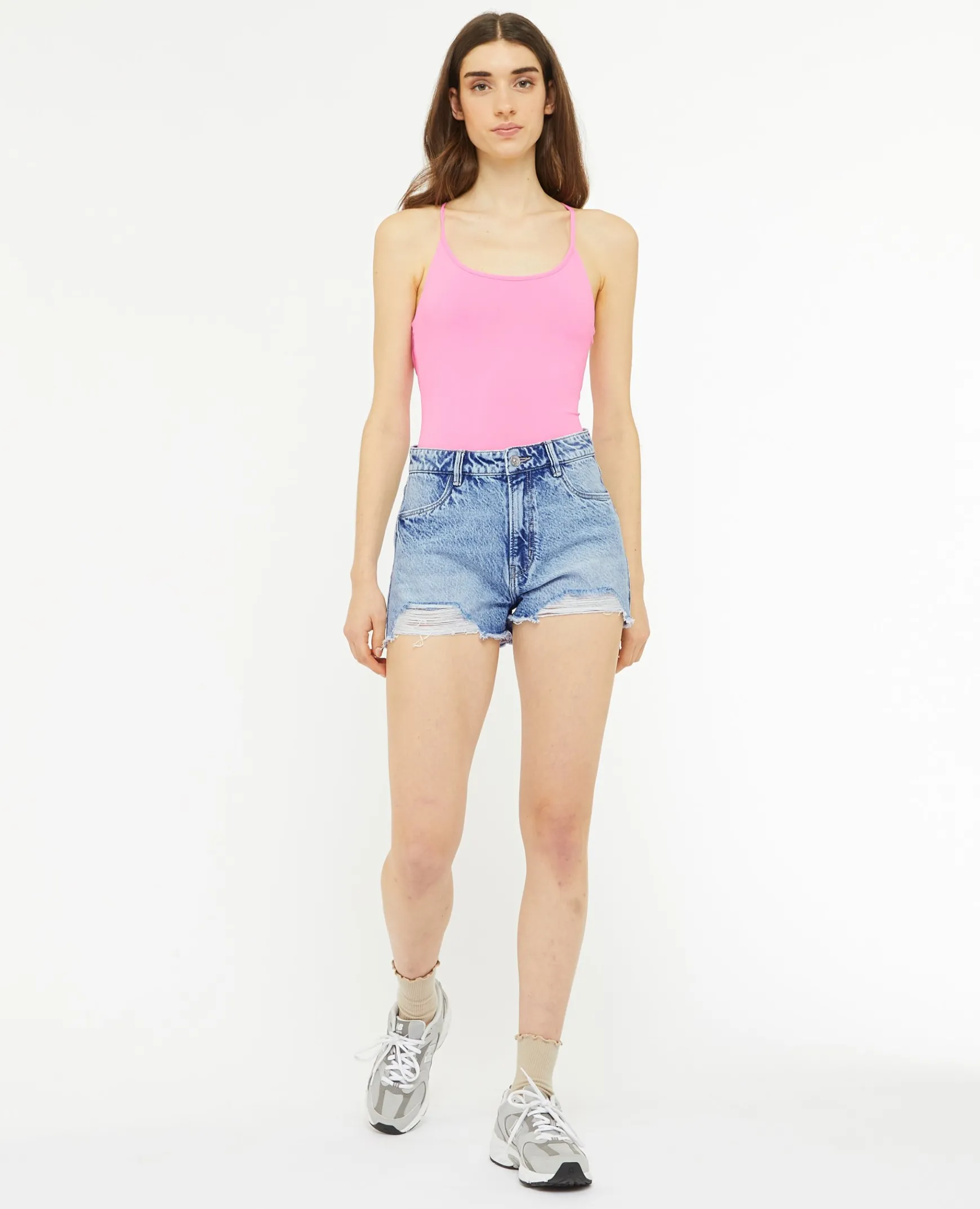 Pimkie Pimkie Positive|Short^Short En Jean Coupé Effet Destroy -