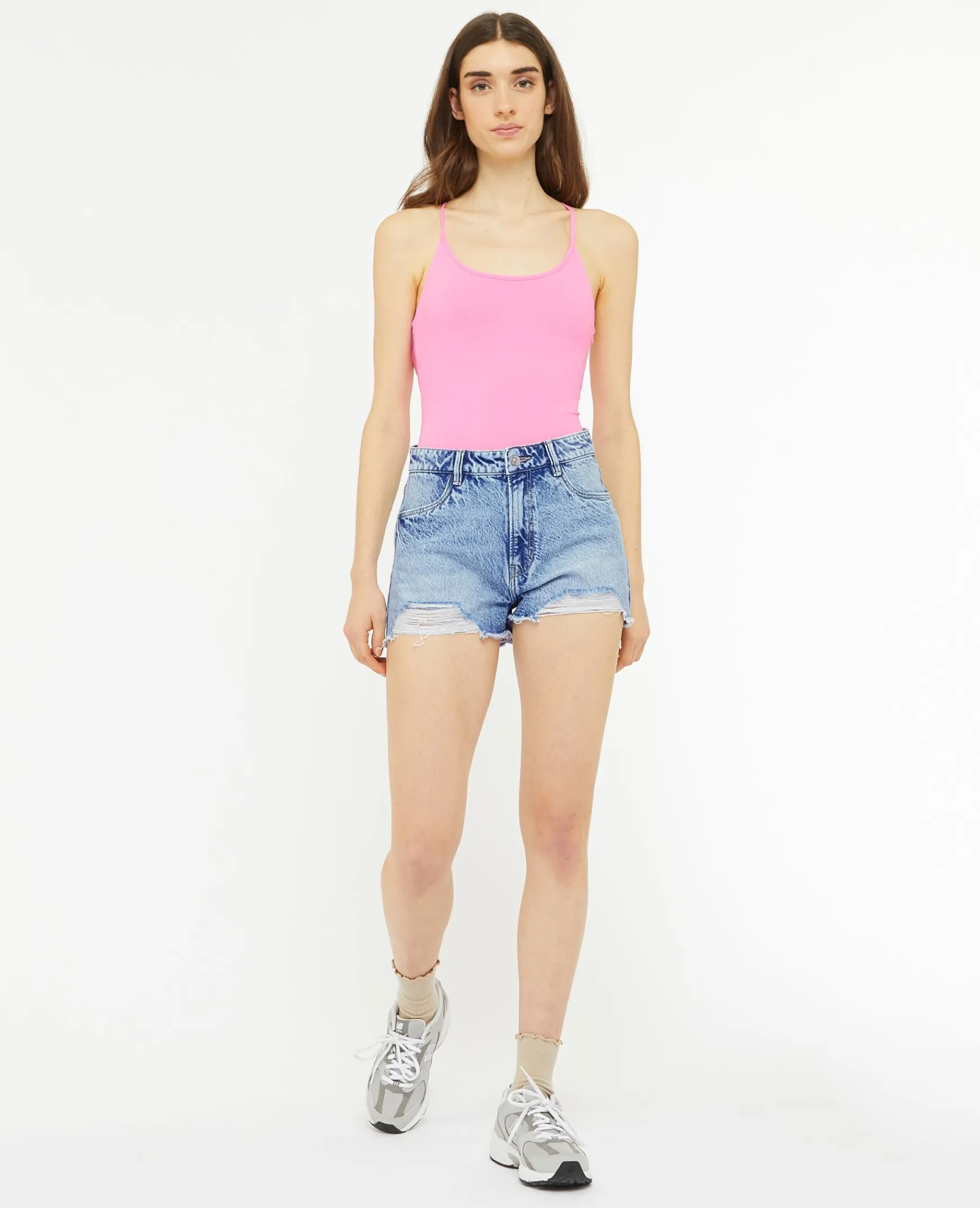 Pimkie Pimkie Positive|Short^Short En Jean Coupé Effet Destroy -