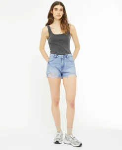 Pimkie Toute La Collection|Pimkie Positive^Short En Jean Coupé Effet Destroy -