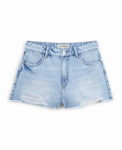 Pimkie Toute La Collection|Pimkie Positive^Short En Jean Coupé Effet Destroy -