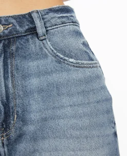 Pimkie Pimkie Positive|Short^Short En Jean Loose Taille Haute Bas Roulottés -