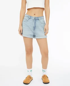 Pimkie Pimkie Positive|Short^Short En Jean Loose Taille Haute Bas Roulottés -