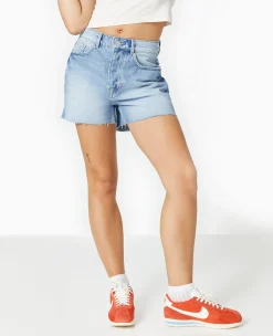 Pimkie Short|Jean^Short En Jean Taille Haute Bas Coupés -