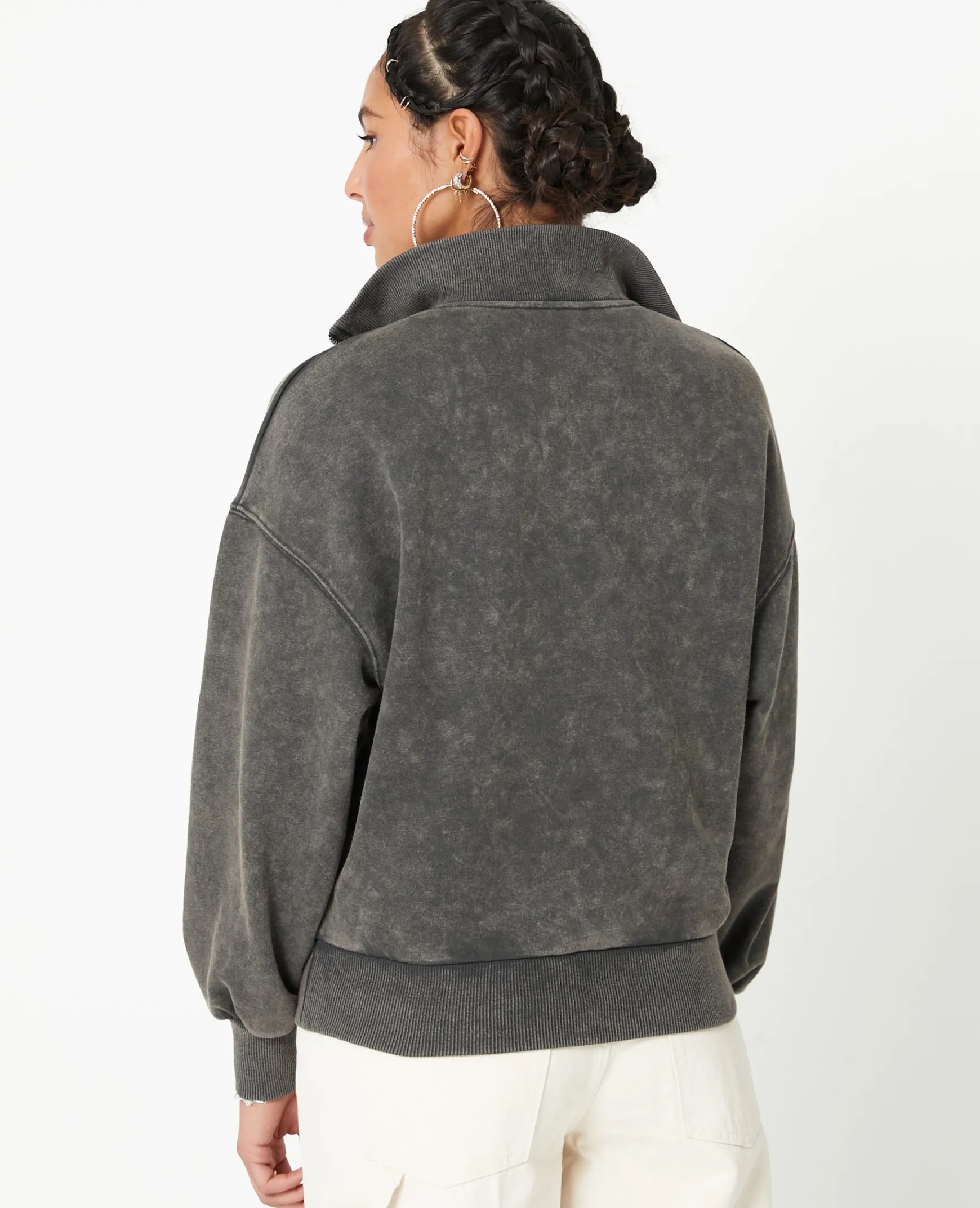 Pimkie Sweat^Sweat Col Camionneur Avec Effet Délavé -
