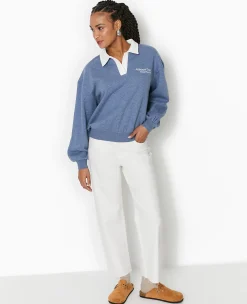 Pimkie Pimkie Positive|Sweat^Sweat Col Polo Avec Broderie -