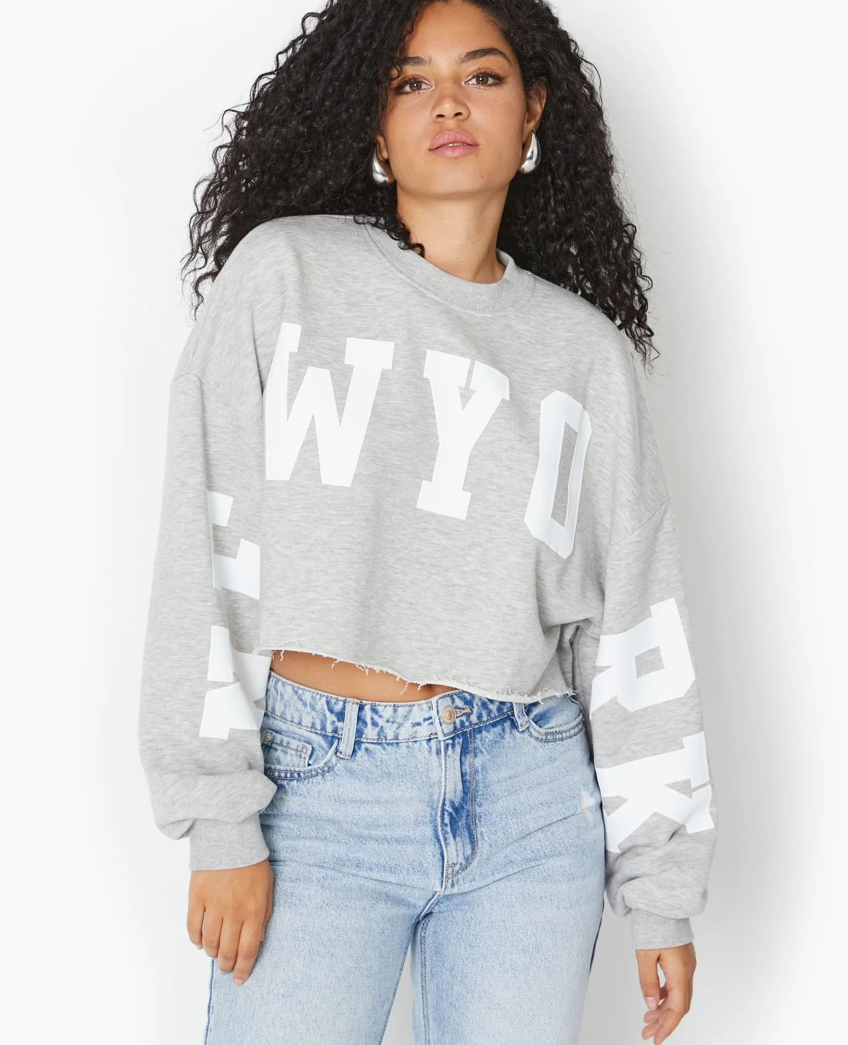 Pimkie Toute La Collection|T-Shirt Et Top^Sweat Cropped Base Coupée Avec NEW YORK -