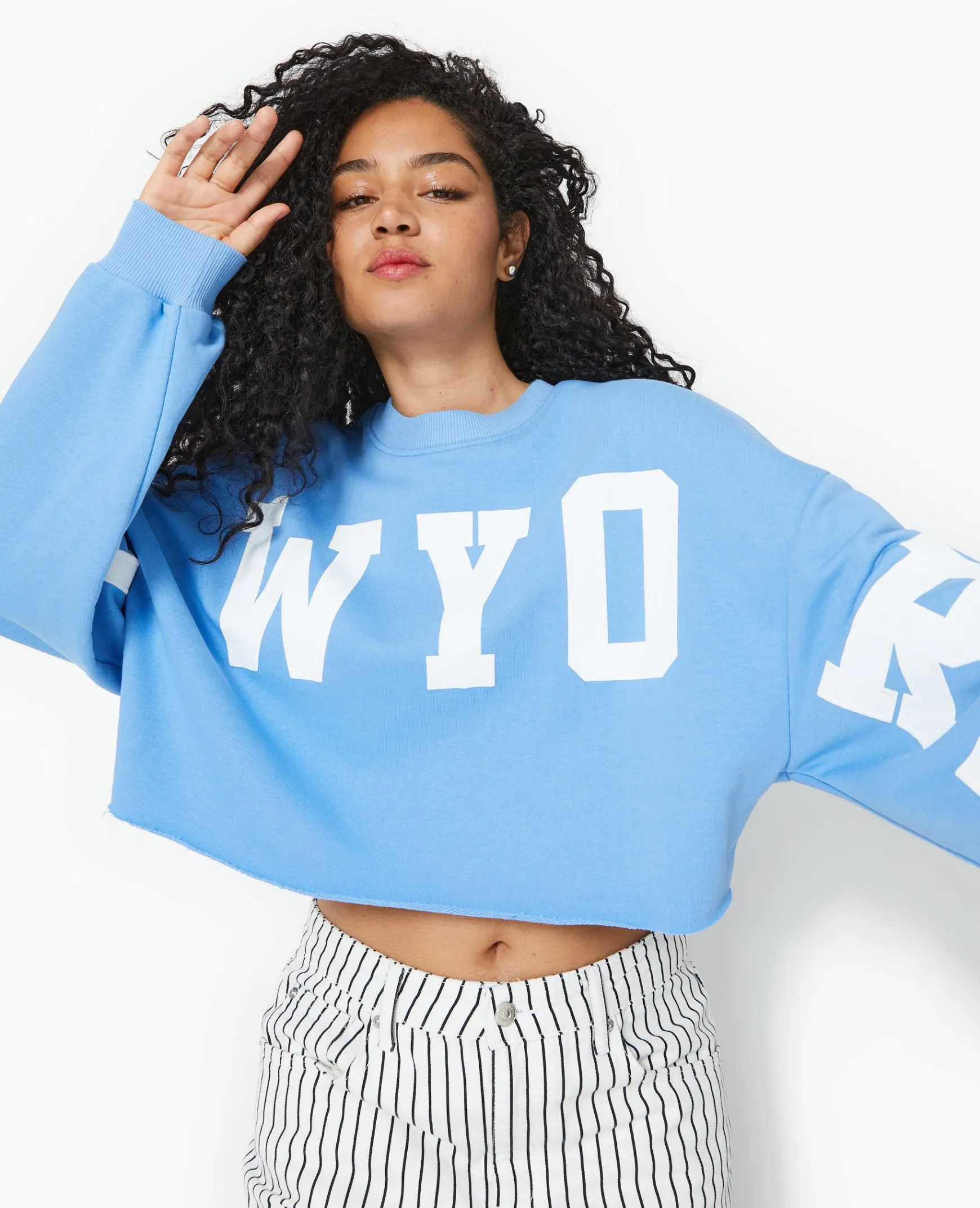 Pimkie Toute La Collection|Sweat^Sweat Cropped Base Coupée Avec NEW YORK -