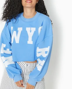 Pimkie Toute La Collection|Sweat^Sweat Cropped Base Coupée Avec NEW YORK -
