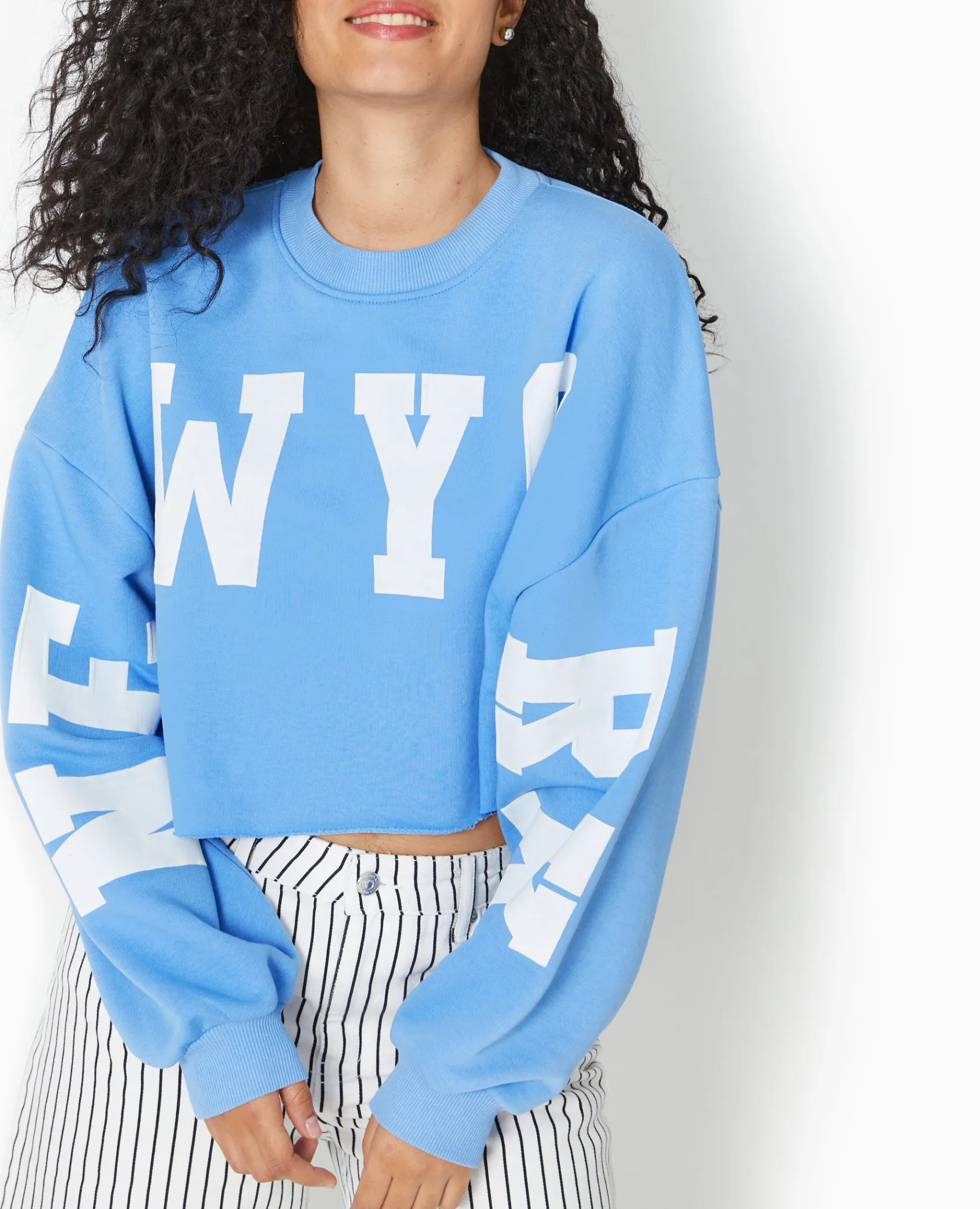 Pimkie Toute La Collection|Sweat^Sweat Cropped Base Coupée Avec NEW YORK -