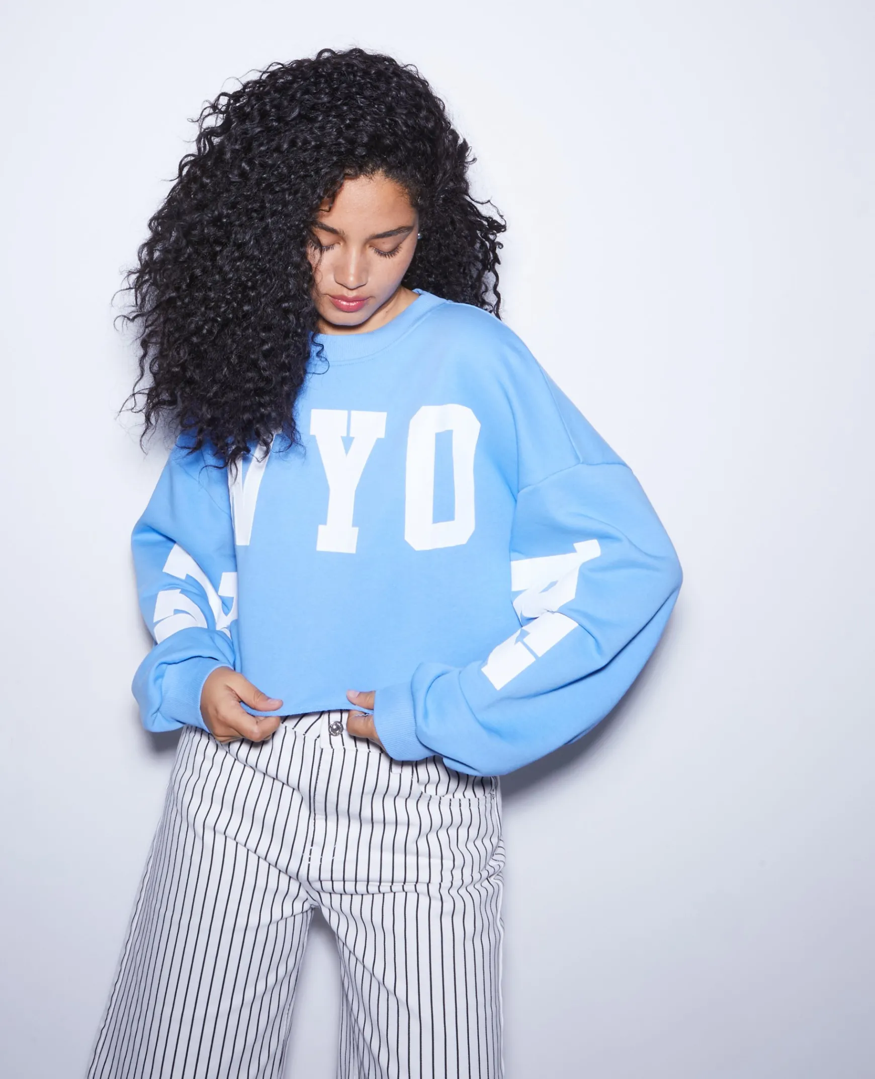 Pimkie Toute La Collection|Sweat^Sweat Cropped Base Coupée Avec NEW YORK -