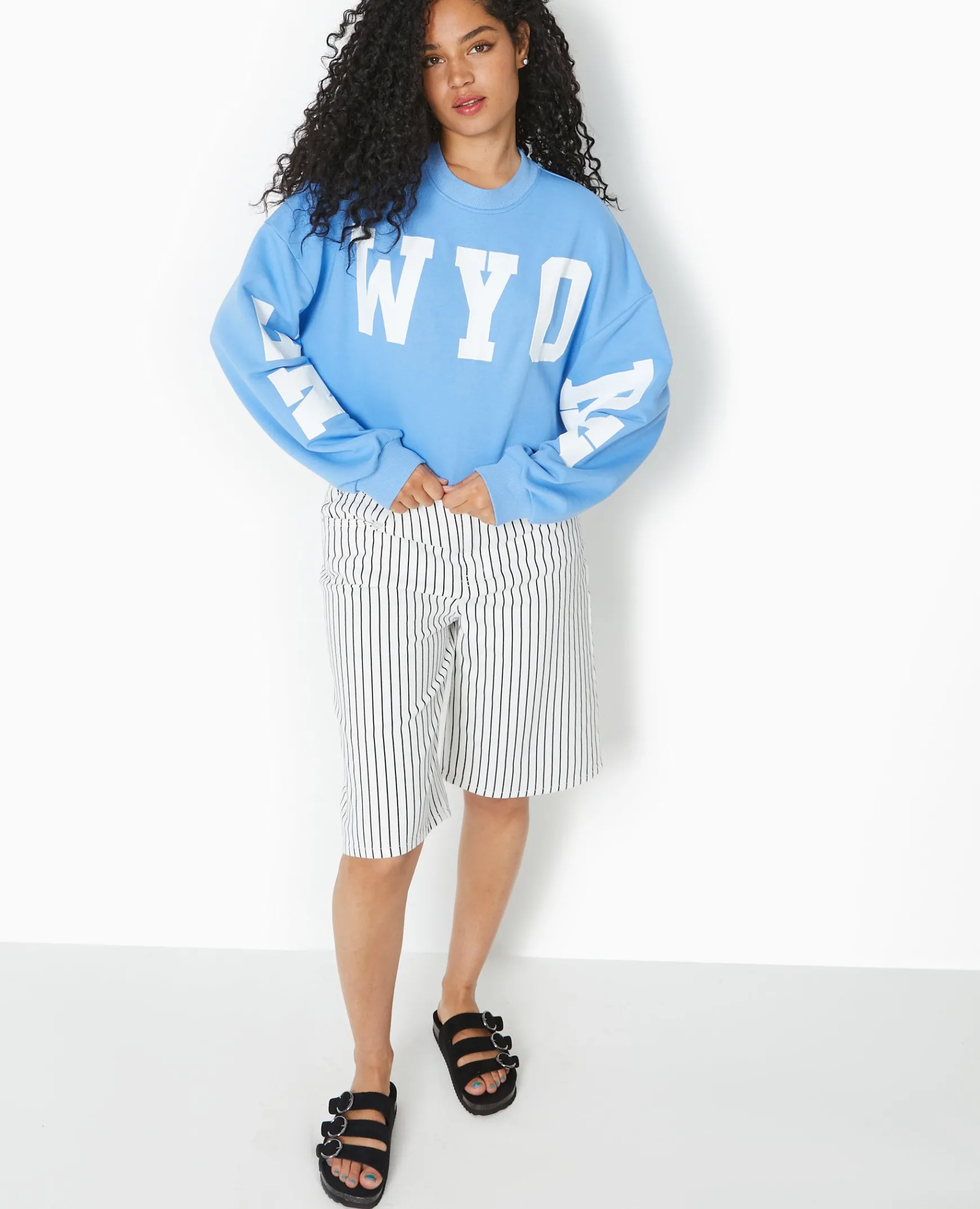 Pimkie Toute La Collection|Sweat^Sweat Cropped Base Coupée Avec NEW YORK -