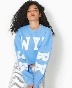 Pimkie Toute La Collection|Sweat^Sweat Cropped Base Coupée Avec NEW YORK -