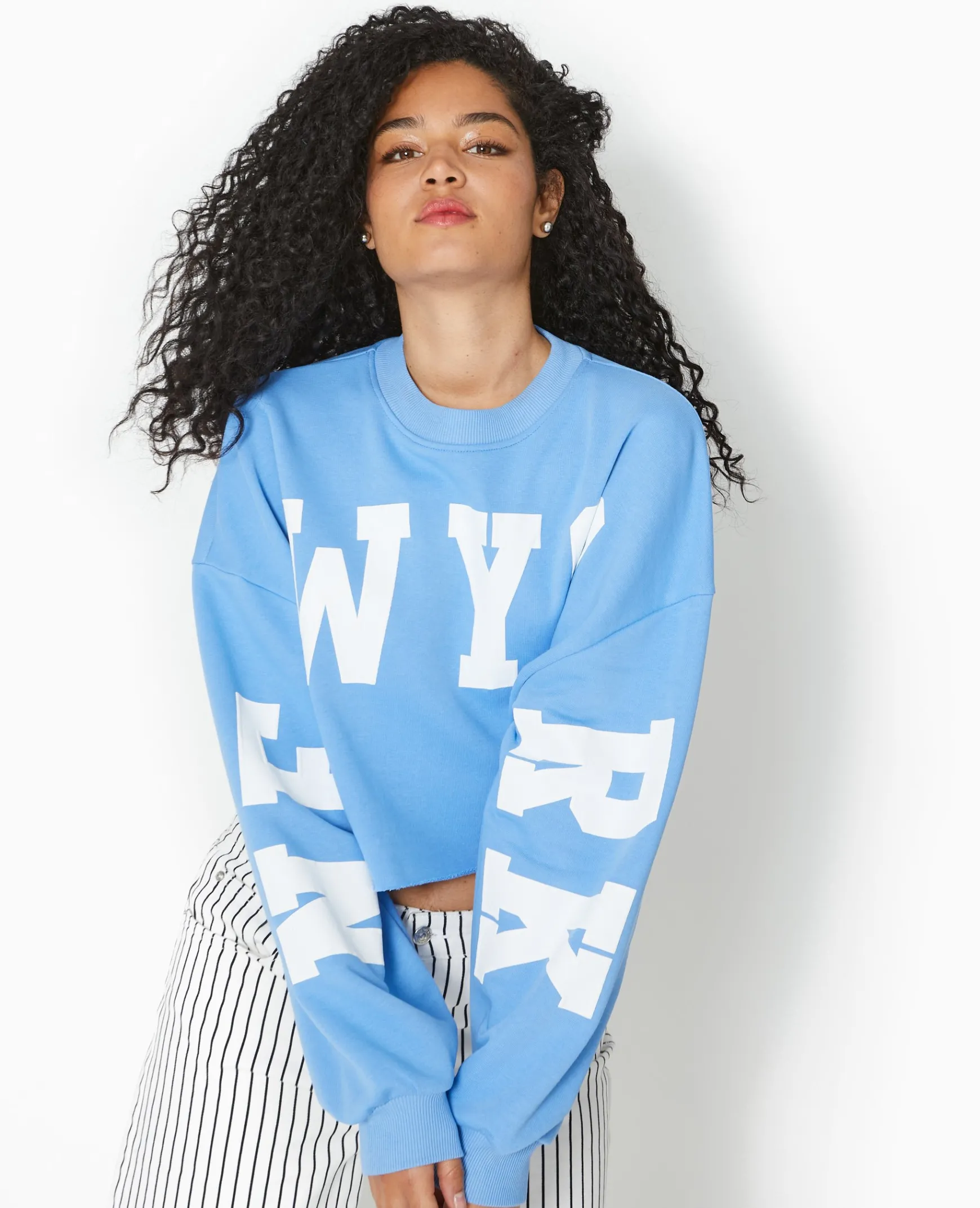 Pimkie Toute La Collection|Sweat^Sweat Cropped Base Coupée Avec NEW YORK -