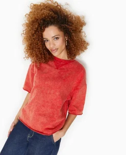 Pimkie Loungewear|Ensembles^Sweat Manches Courtes Délavé Acid Wash -