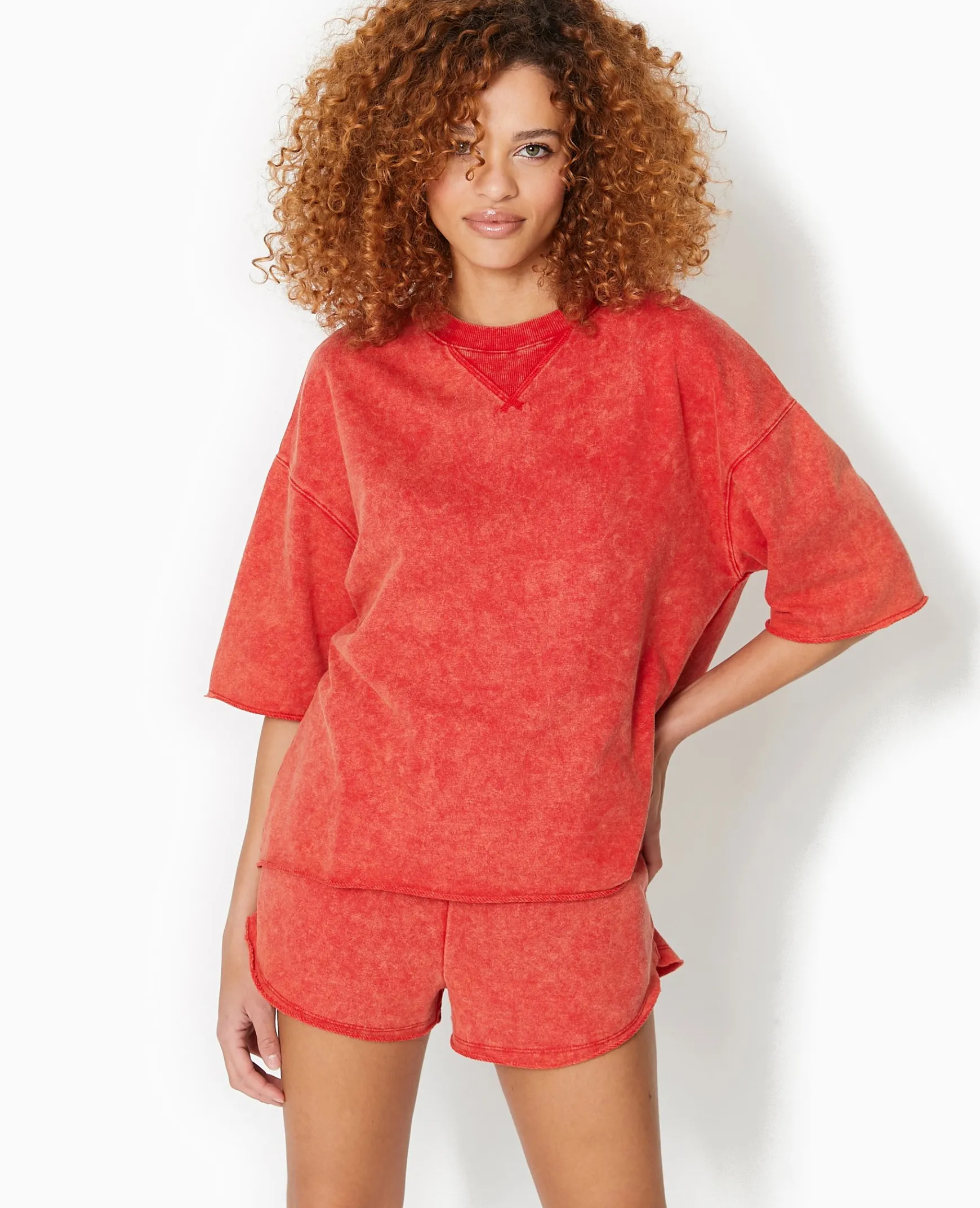 Pimkie Loungewear|Ensembles^Sweat Manches Courtes Délavé Acid Wash -
