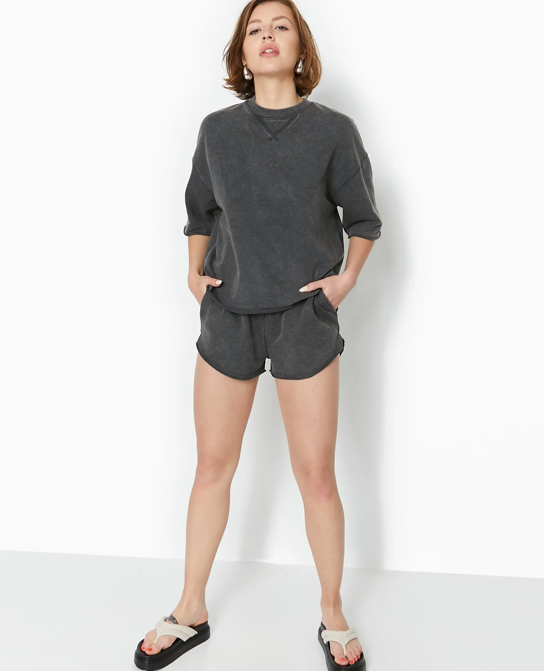 Pimkie Loungewear|Ensembles^Sweat Manches Courtes Délavé Acid Wash -