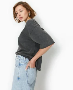Pimkie Loungewear|Ensembles^Sweat Manches Courtes Délavé Acid Wash -