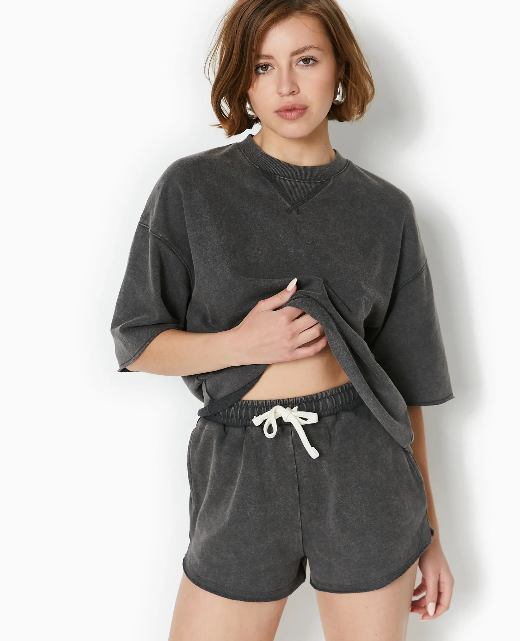 Pimkie Loungewear|Ensembles^Sweat Manches Courtes Délavé Acid Wash -