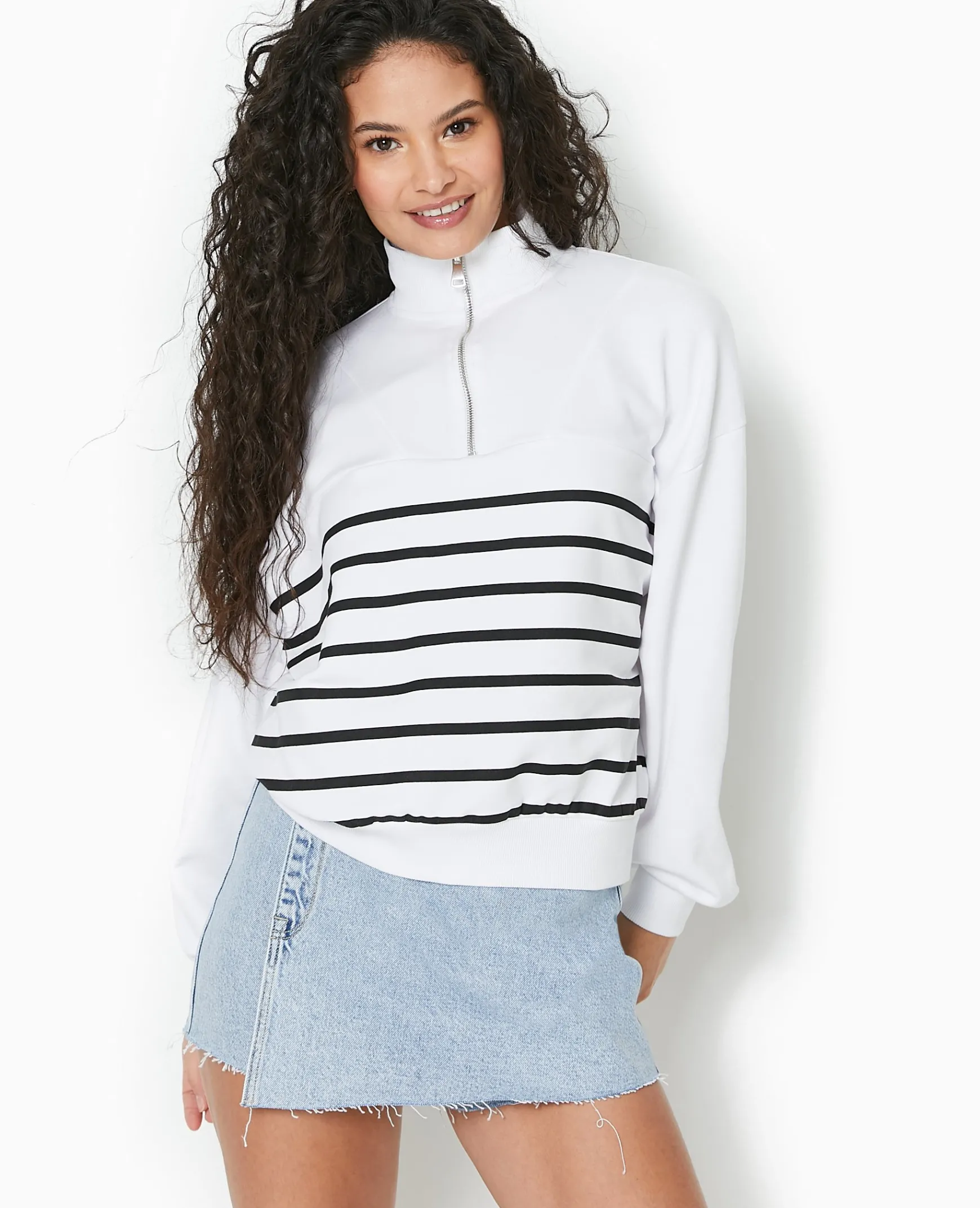 Pimkie Toute La Collection|Sweat^Sweat Zippé Avec Rayures -