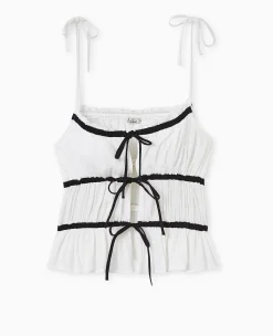 Pimkie Chemise Et Blouse|T-Shirt Et Top^Top à Bretelles Avec Nouettes Devant -