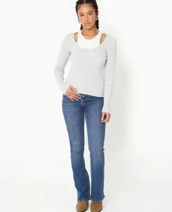 Pimkie Pull Et Gilet^Top 2 En 1 En Maille Côtelée -