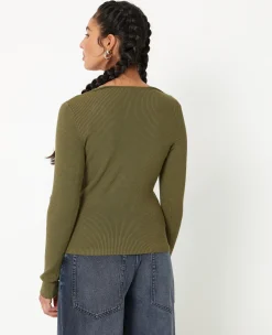 Pimkie Pull Et Gilet^Top 2 En 1 En Maille Côtelée -