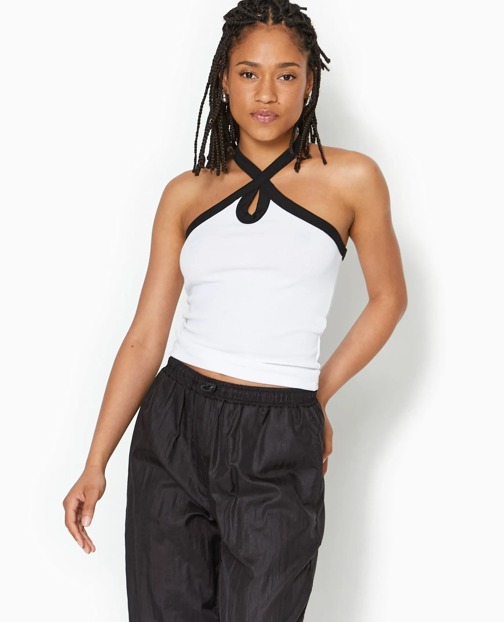 Pimkie Toute La Collection|T-Shirt Et Top^Top Bicolore Avec Bretelles Croisées -