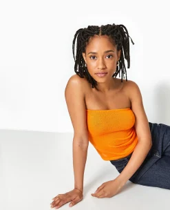Pimkie Toute La Collection|T-Shirt Et Top^Top Bustier Bandeau En Maille -