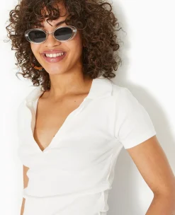 Pimkie Toute La Collection|T-Shirt Et Top^Top Col Polo En Maille Côtelée -