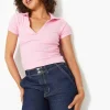 Pimkie T-Shirt Et Top^Top Col Polo En Maille Côtelée -