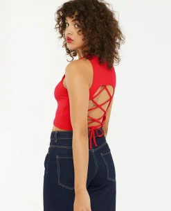 Pimkie Toute La Collection|T-Shirt Et Top^Top Court Avec Cut Out Et Laçage Dos -