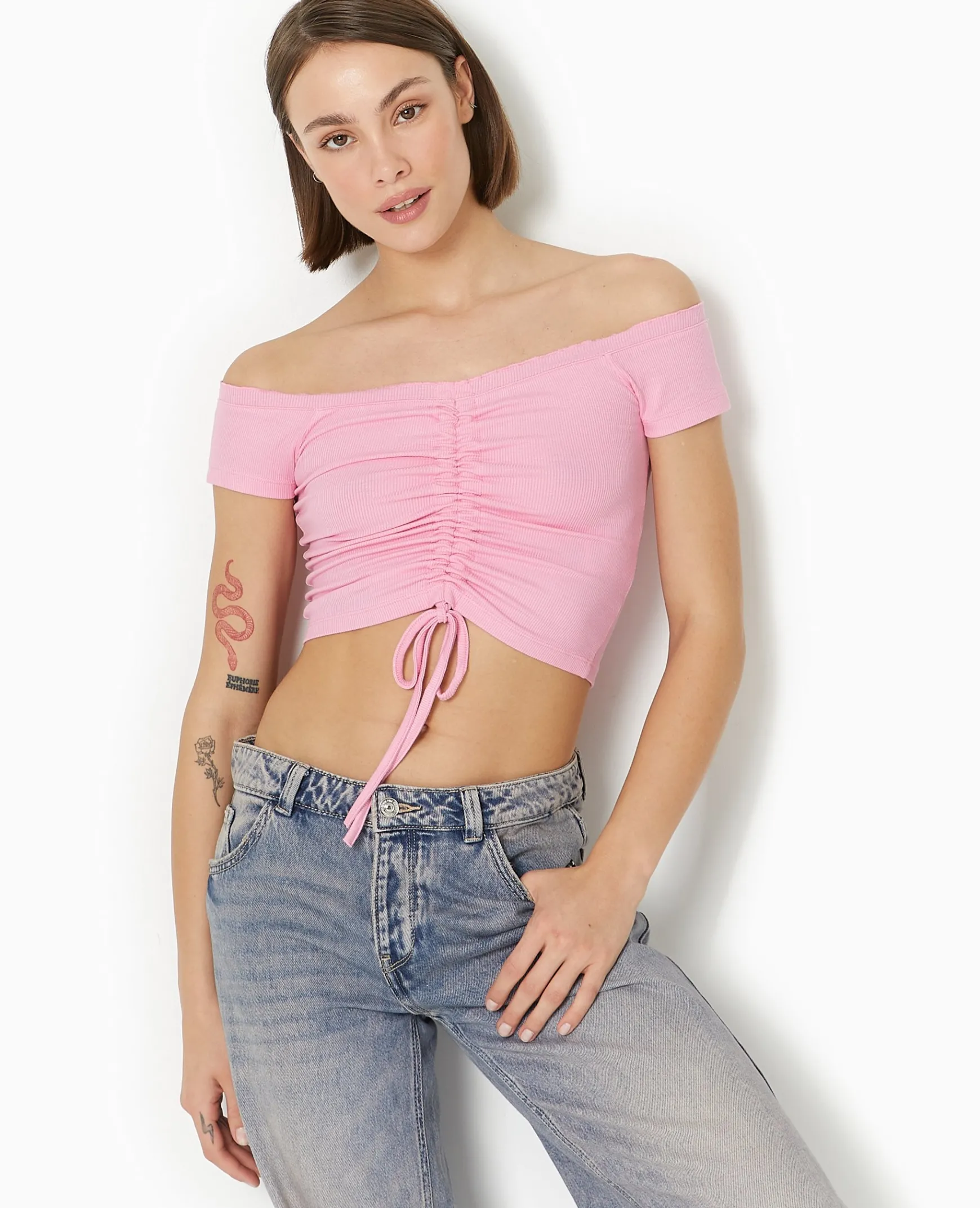 Pimkie Toute La Collection|T-Shirt Et Top^Top Court Avec Liens Coulissés -