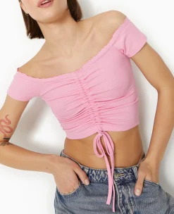 Pimkie Toute La Collection|T-Shirt Et Top^Top Court Avec Liens Coulissés -