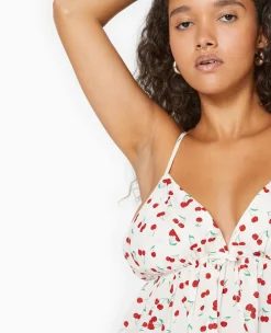 Pimkie Toute La Collection|Chemise Et Blouse^Top Court Dos Dégagé Motif Cerises -