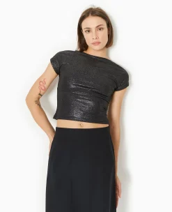 Pimkie T-Shirt Et Top^Top Court En Maille Brillante Avec Dos Ouvert -