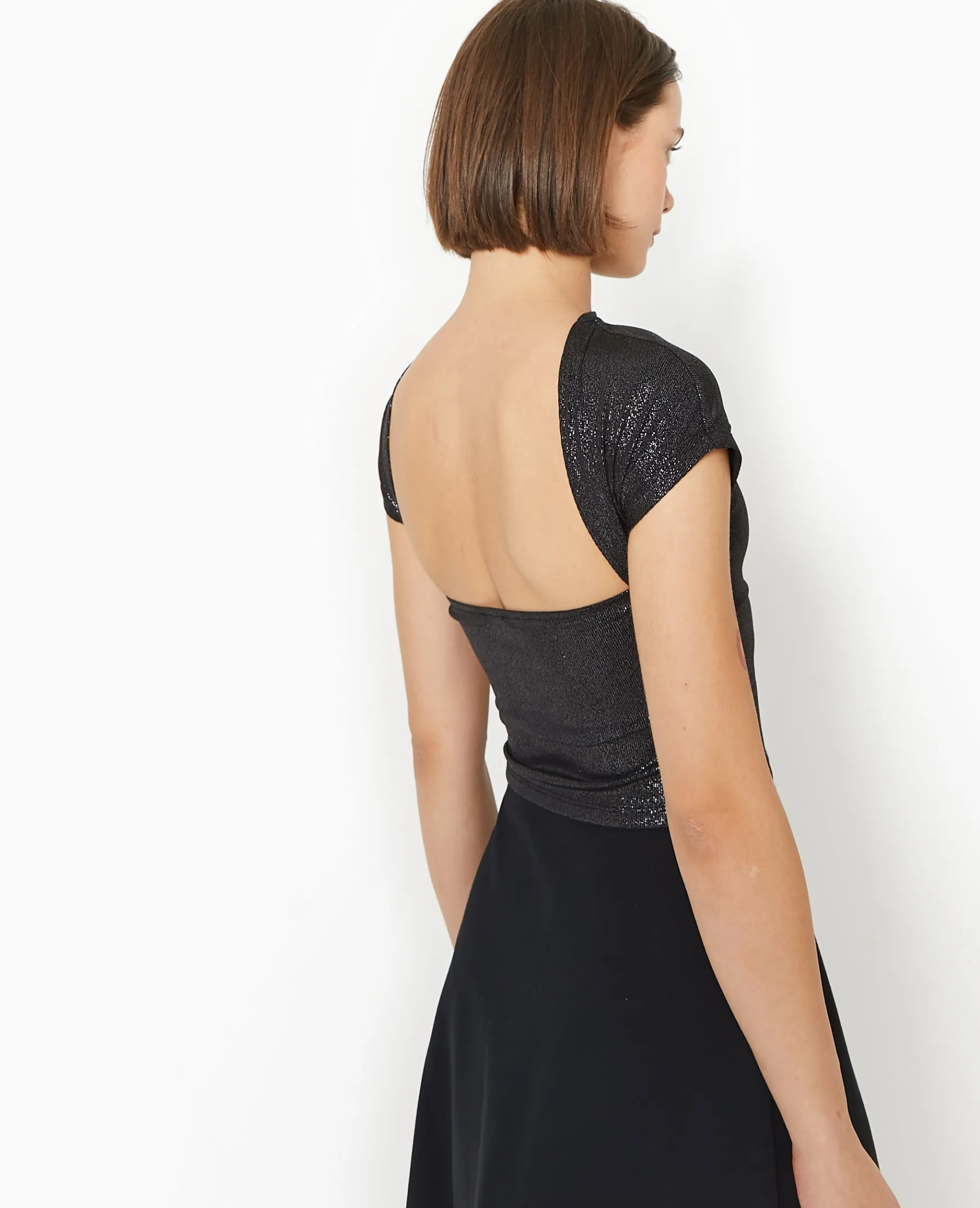 Pimkie T-Shirt Et Top^Top Court En Maille Brillante Avec Dos Ouvert -