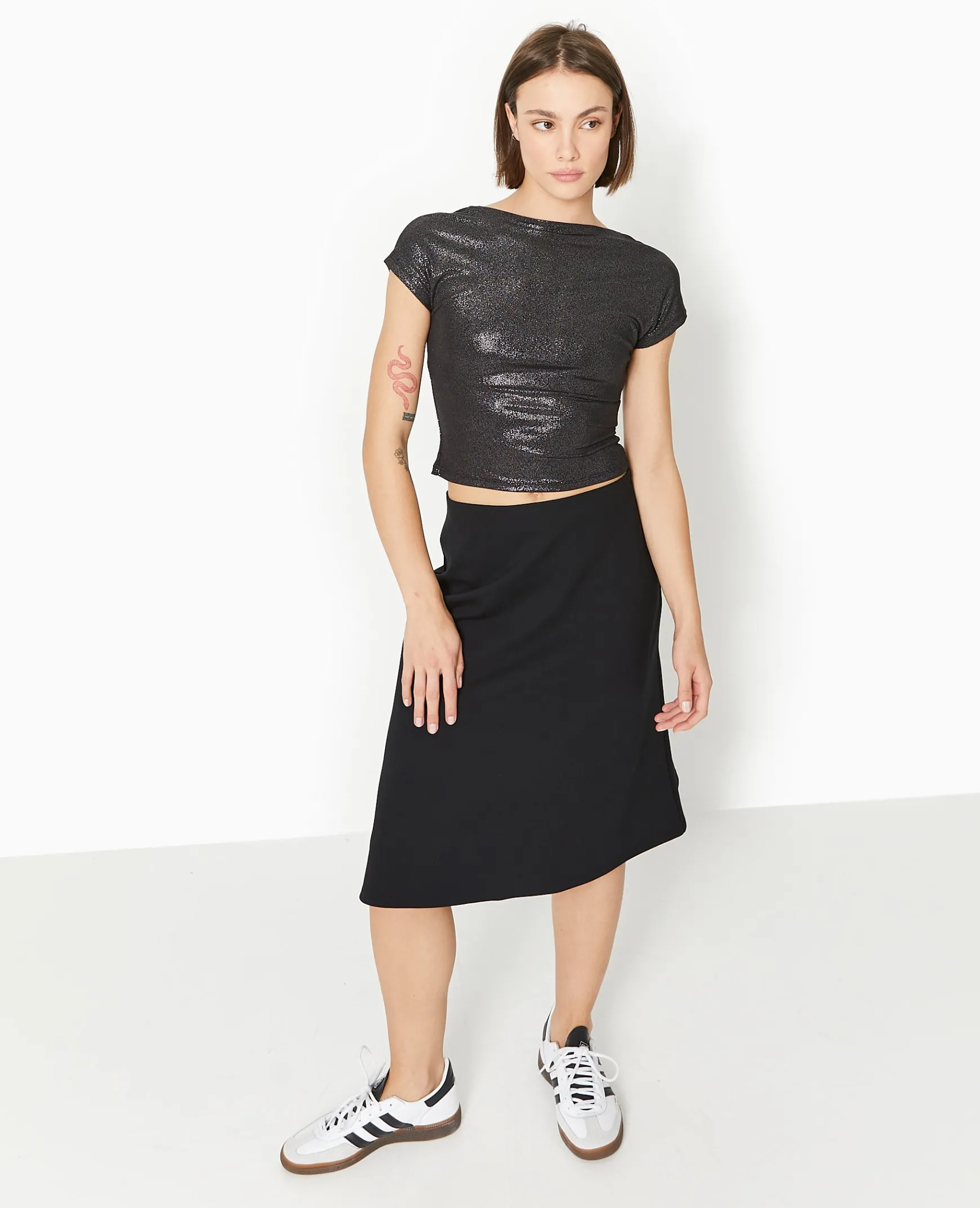 Pimkie T-Shirt Et Top^Top Court En Maille Brillante Avec Dos Ouvert -