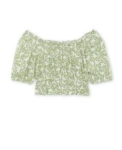 Pimkie Toute La Collection|Chemise Et Blouse^Top Court Encolure Bardot Motif Fleurs -
